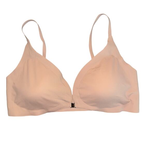 ChiCup Comfort Adj Straps Deep V Front Close Linen (tan) Wireless Bra NWT!!! - Picture 3 of 7